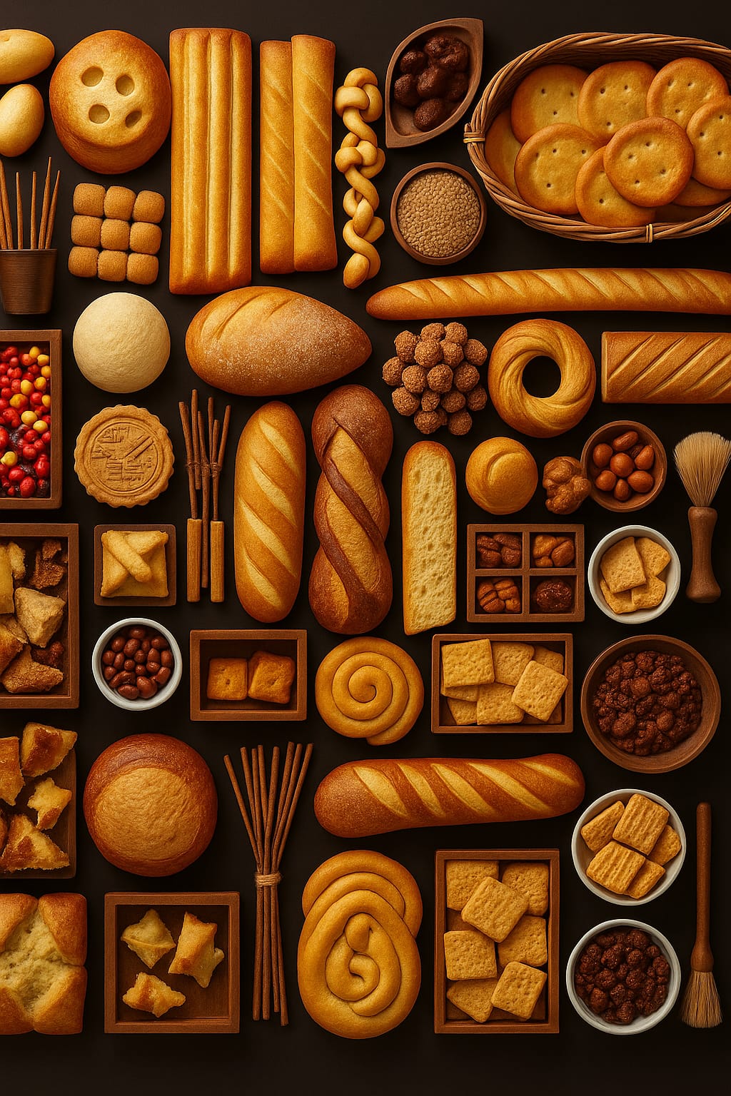 Pane pizza e dolci da forno