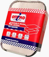 Ottimo vaschette in alluminio con coperchio  4PORZIONI